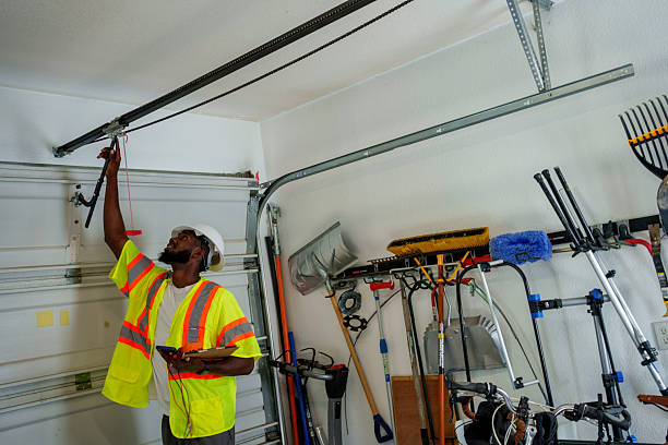 Professional Garage Door technician working in Rosewood Heights, IL
